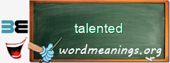 WordMeaning blackboard for talented